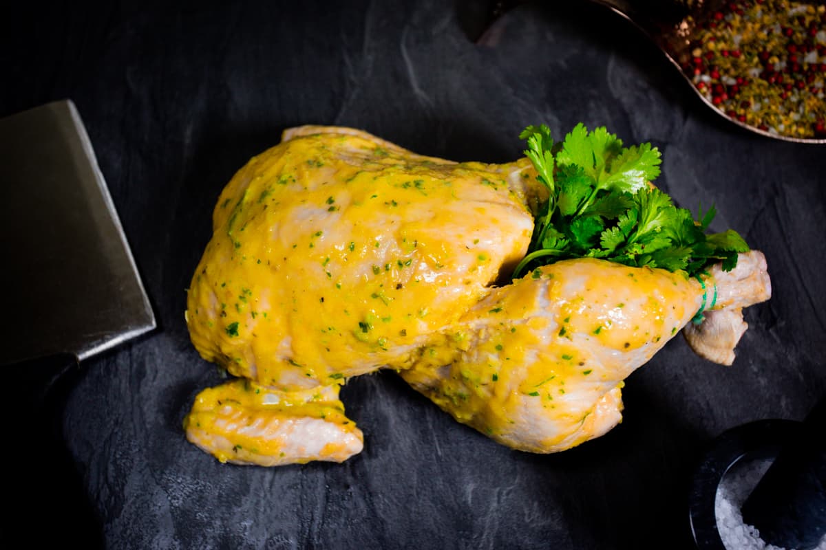 Garlic & Herb Stuffed Whole Chicken